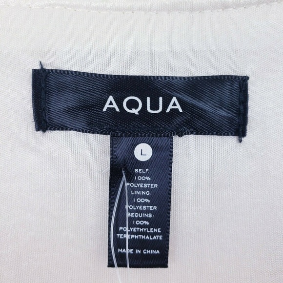 Aqua Long Sleeve Sequined Crossover Romper Small - Picture 5 of 8